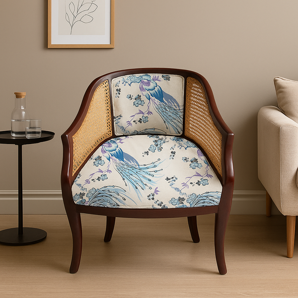 Azure Plume Velvet Chair