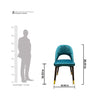 Velvet Curve Dining Study Chair