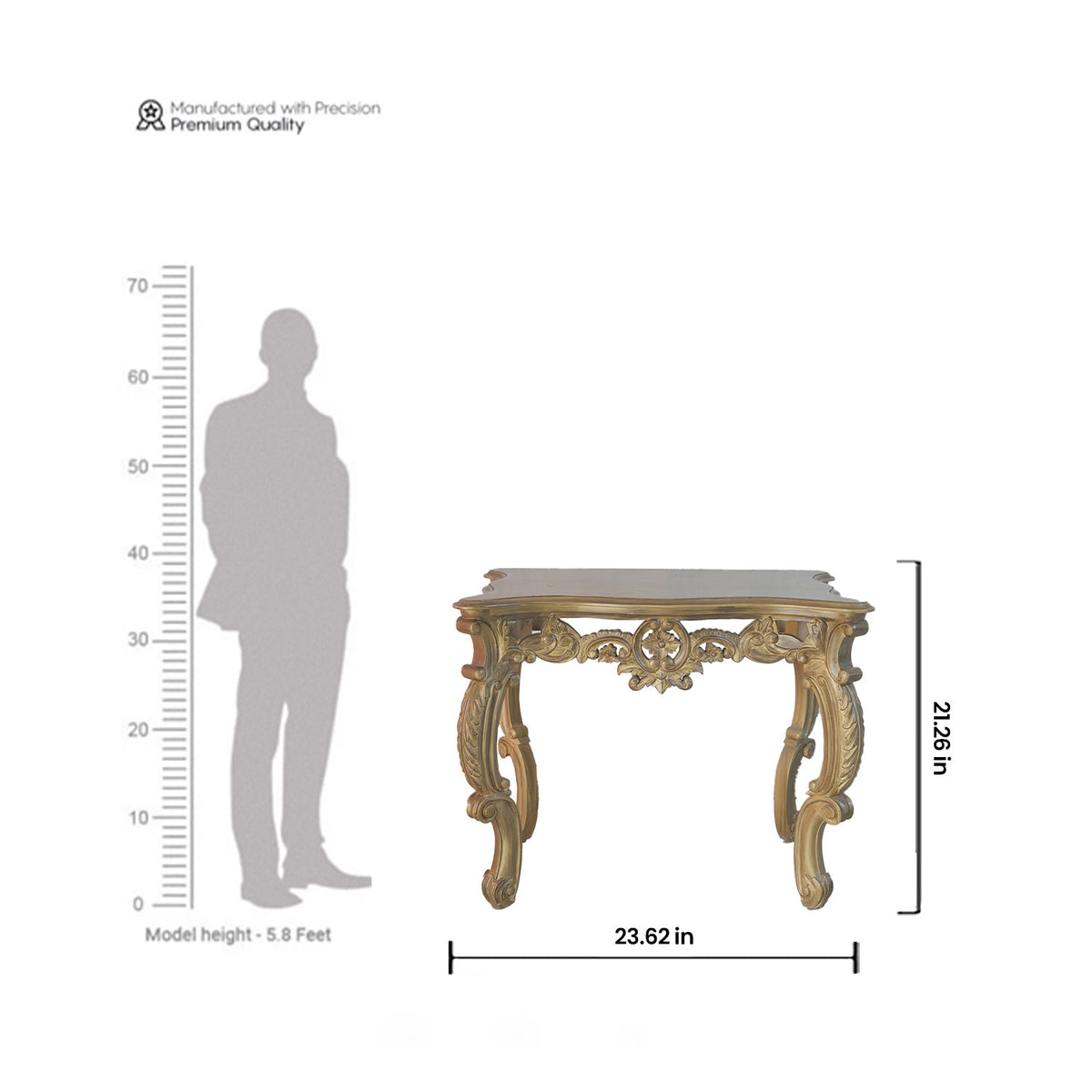 Imperial Gold Carved Accent Table