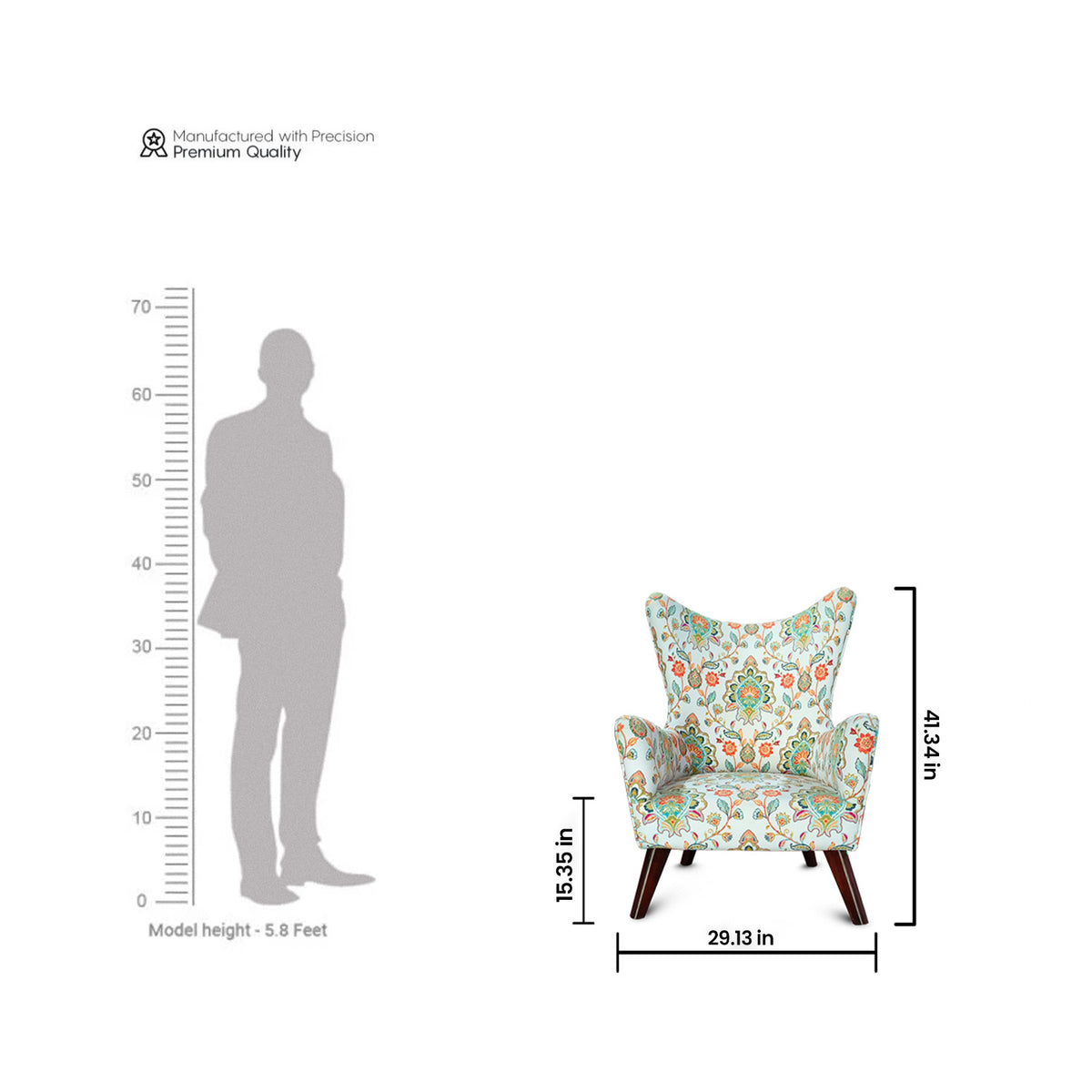 Majestic Boho Wing Chair
