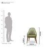 Velvet Channel-Back Armchair Set of 2