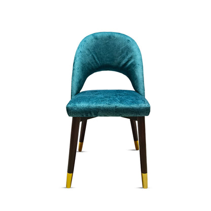 Velvet Curve Dining Study Chair With  fabric  set of 6
