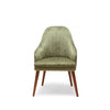 Velvet Channel-Back Armchair Set of 2