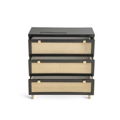 Noir CaneCraft Chest of Drawers