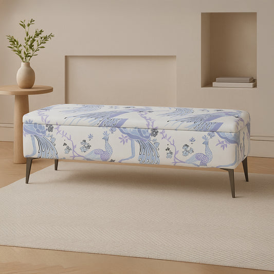 Peacock Bloom Ottoman Bench