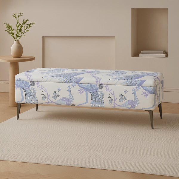 Peacock Bloom Ottoman Bench
